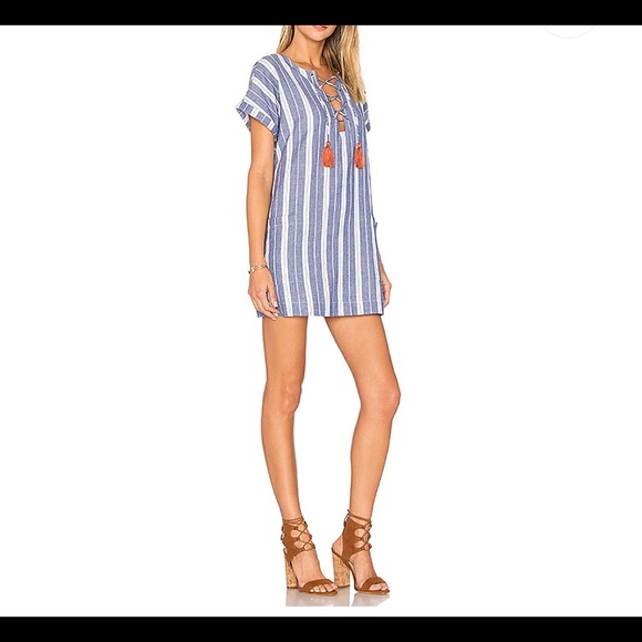 • Tularosa • Warren lace up striped tunic dress - Picture 2 of 11